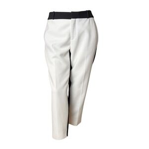 Zara Cropped Dress Pants Black White Colorblock Quiet Luxury Office Siren Large